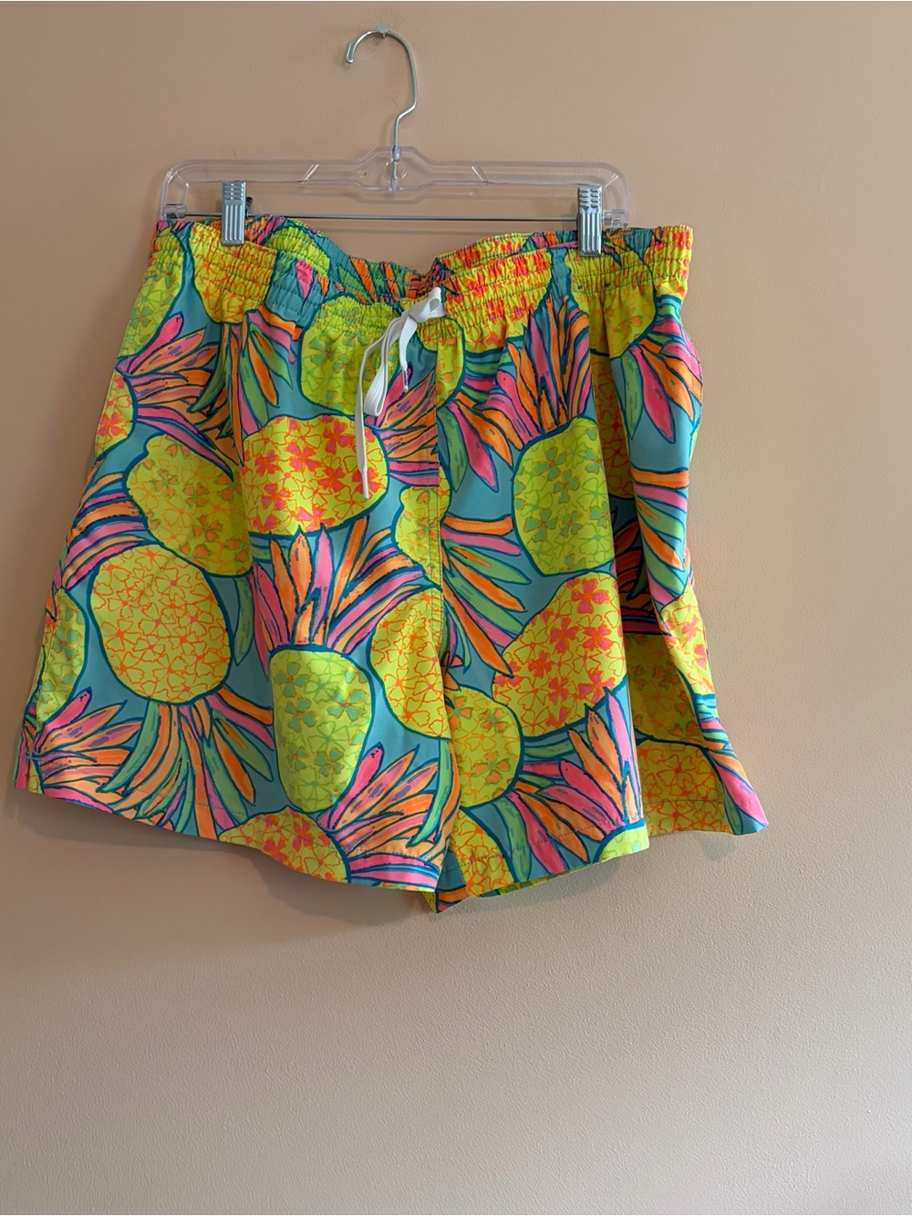 Chubbies Colorful Pineapple Print Swim Shorts - Turquoise, Yellow, Pink